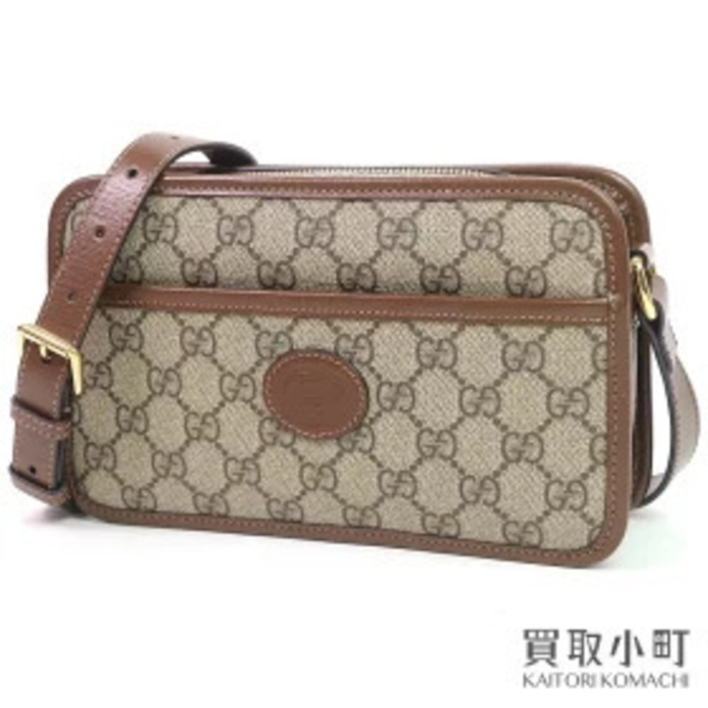 Gucci Bag Interlocking GG Supreme Canvas Brown Shoulder Crossbody MESSENGER